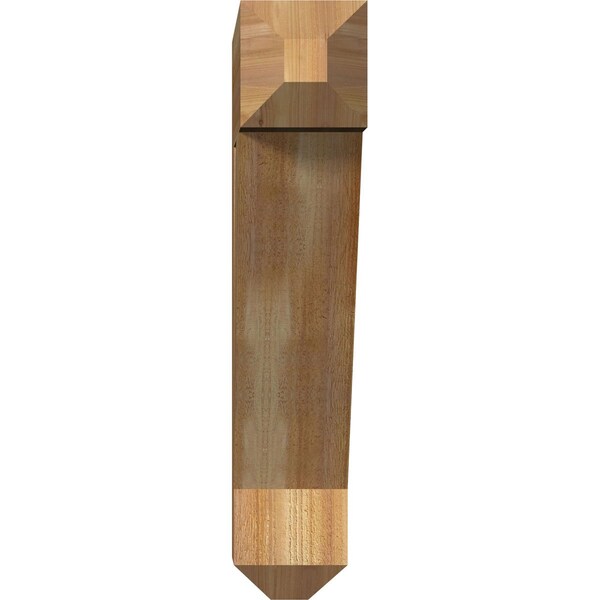 Traditional Craftsman Rough Sawn Bracket, Western Red Cedar, 6W X 26D X 30H